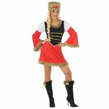 Carnaval/feest russische kozak verkleedoutfit voor dames