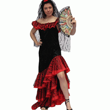 Ongekend Flamenco dans jurk voor carnaval | Carnavalwinkel-gent.nl KL-17