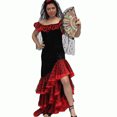 Flamenco dans jurk voor carnaval