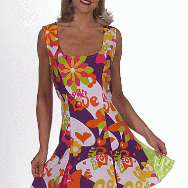 Flower power carnavalskleding dames voor