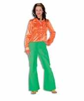 Groene seventies broek voor dames
