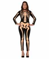 Horror skelet verkleed pak kostuum voor dames
