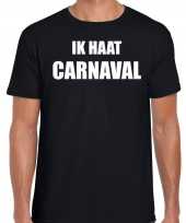 Ik haat carnaval verkleed t-shirt outfit zwart voor heren