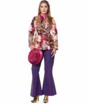 Paarse seventies broek voor dames