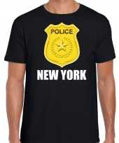 Police politie embleem new york verkleed t shirt zwart voor heren